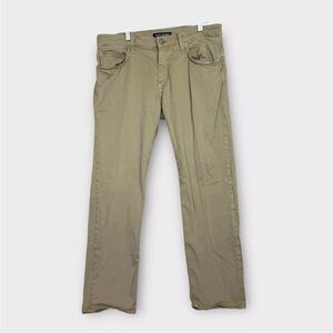 Mavi Zach Pants Mens 36x30 Khaki Beige Straight Leg Stretch Preppy Comfort